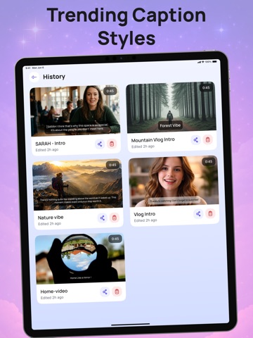 Viral Captions & Video Text iPad screenshot