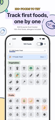 Log: Baby Solid Food & Allergy Screenshot 2 of 7
