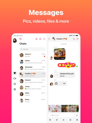 JusTalk - Video Chat & Calls iPad screenshot 3