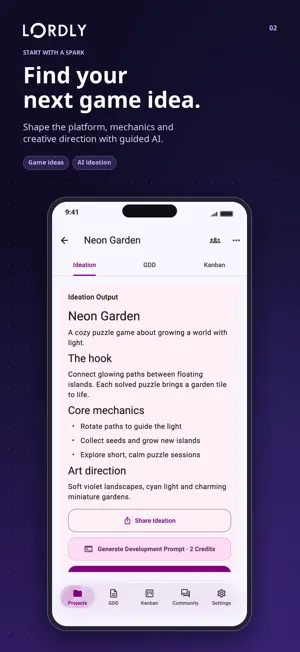 LORDLY: AI Game Design Creator screenshot 2