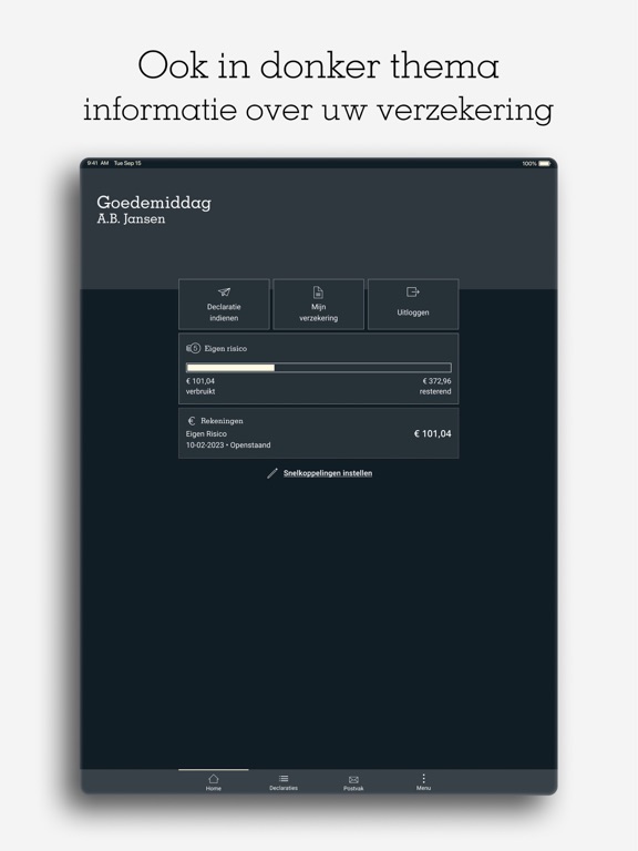 Mijn zorg van a.s.r. iPad app afbeelding 7