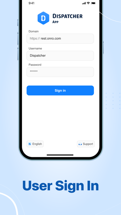 Onro Dispatcher app screenshot