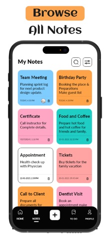Notes - Notebook & List Maker iPhone screenshot