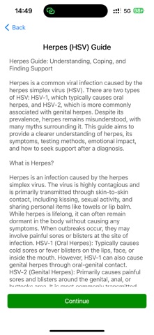 Herpes Quiz for Singles iPhone screenshot