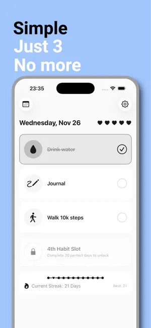 Habit Tracking - Trio Habit screenshot 1