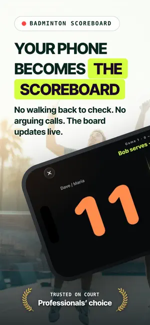 Badminton Scoreboard & Counter screenshot 1