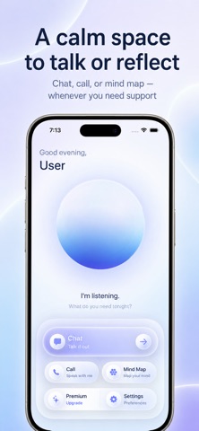 Wake: Vent & Talk to AI iPhone screenshot