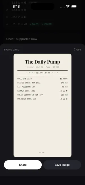 PUMPS: Workout & Macro Tracker screenshot 4