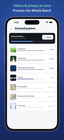 Watermark for Videos & Photos iPhone screenshot