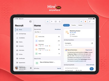 Zoho Recruit - Hire with AI iPad screenshot