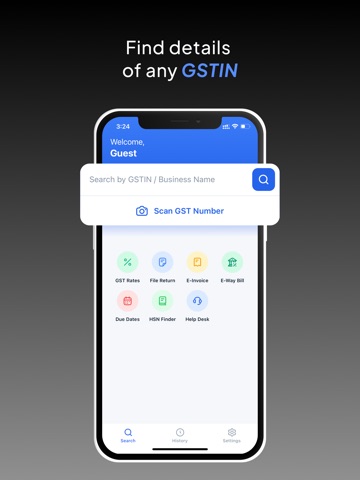 GStats - Find GST Details iPad screenshot