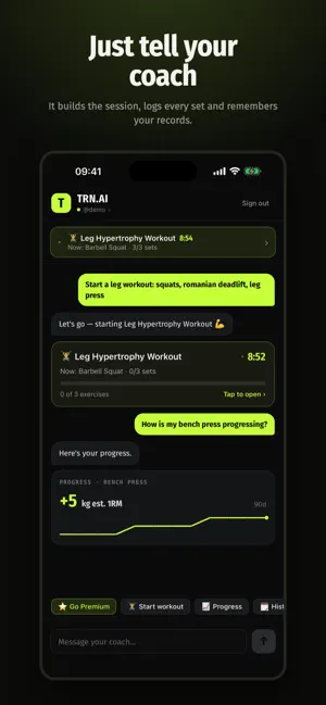 Trn.ai: Gym Workout Planner screenshot 1