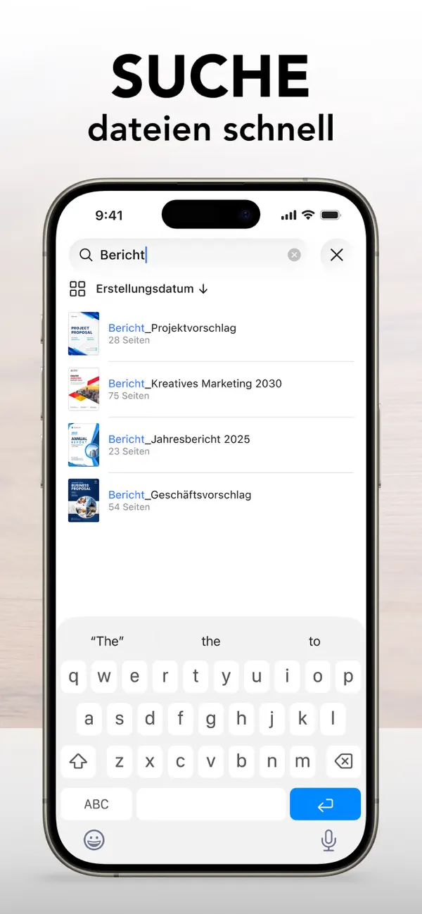 SCAN ACE · PDF Scanner App iPhone App Screenshot 7 – Wirtschaft