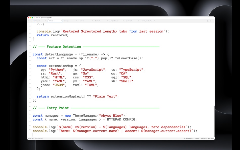#3. BytePad - Text Editor (macOS) Ved: Daniel Vieira Costa Andrade