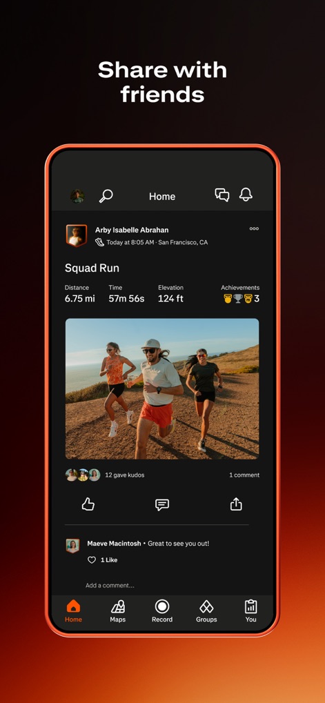 Strava: Run, Bike, Walk - Share Achievements