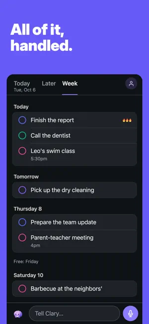 Clarity: Voice Planner screenshot 1