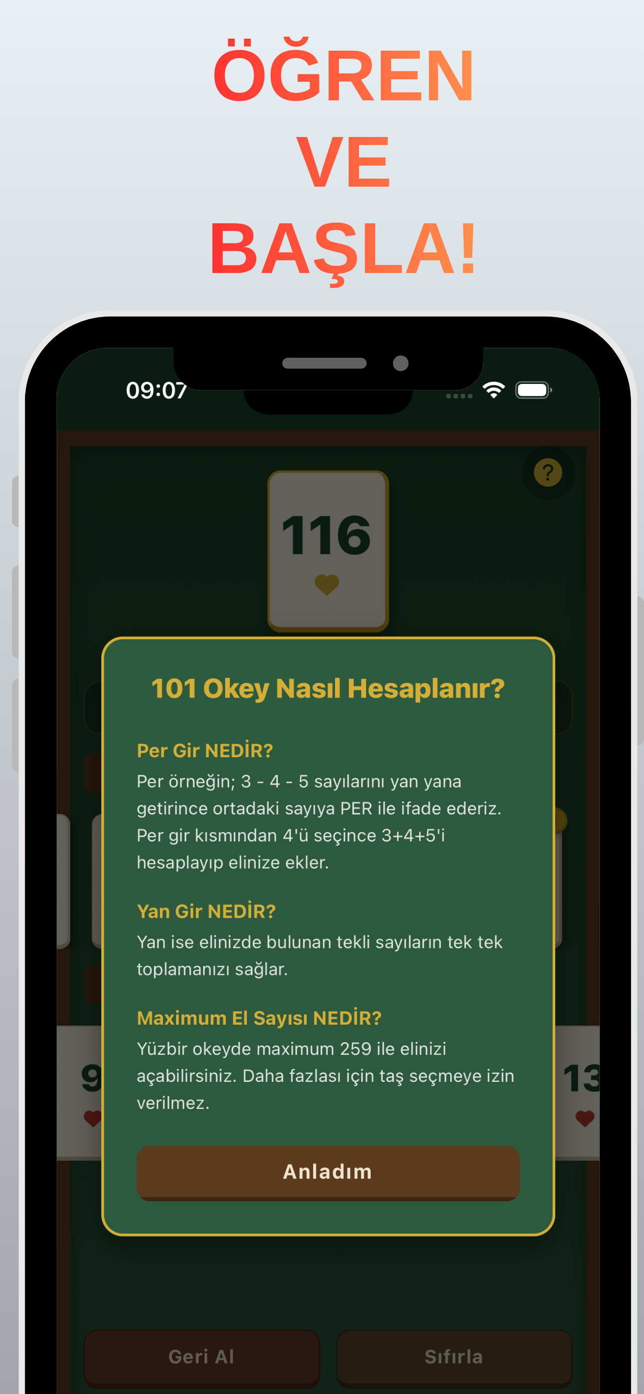 101 Okey Calculation - YazBoz
