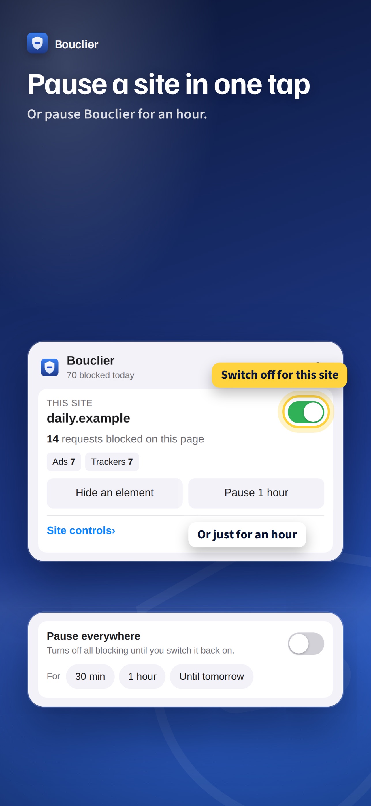Screenshot 3 of Bouclier – Ad Blocker