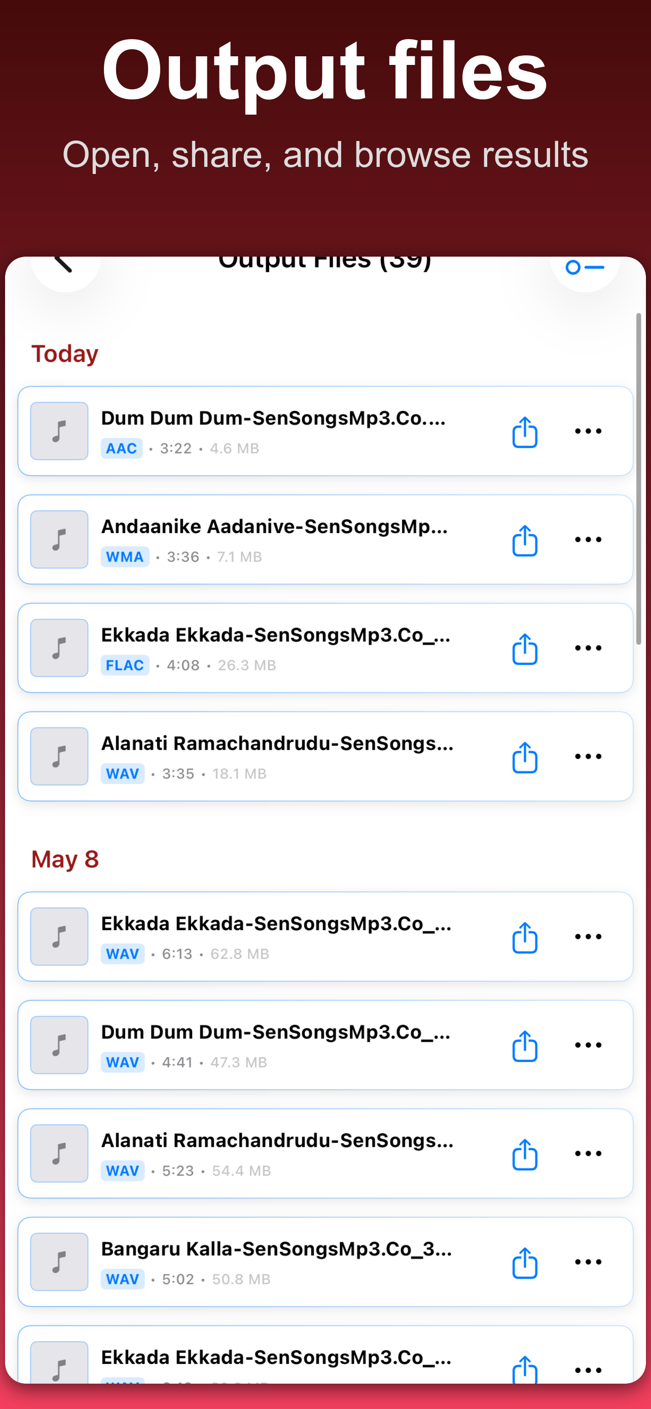 Audio Converter: MP3 AAC WAV screenshot 7