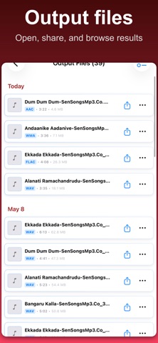 Audio Converter: MP3 AAC WAV iPhone screenshot