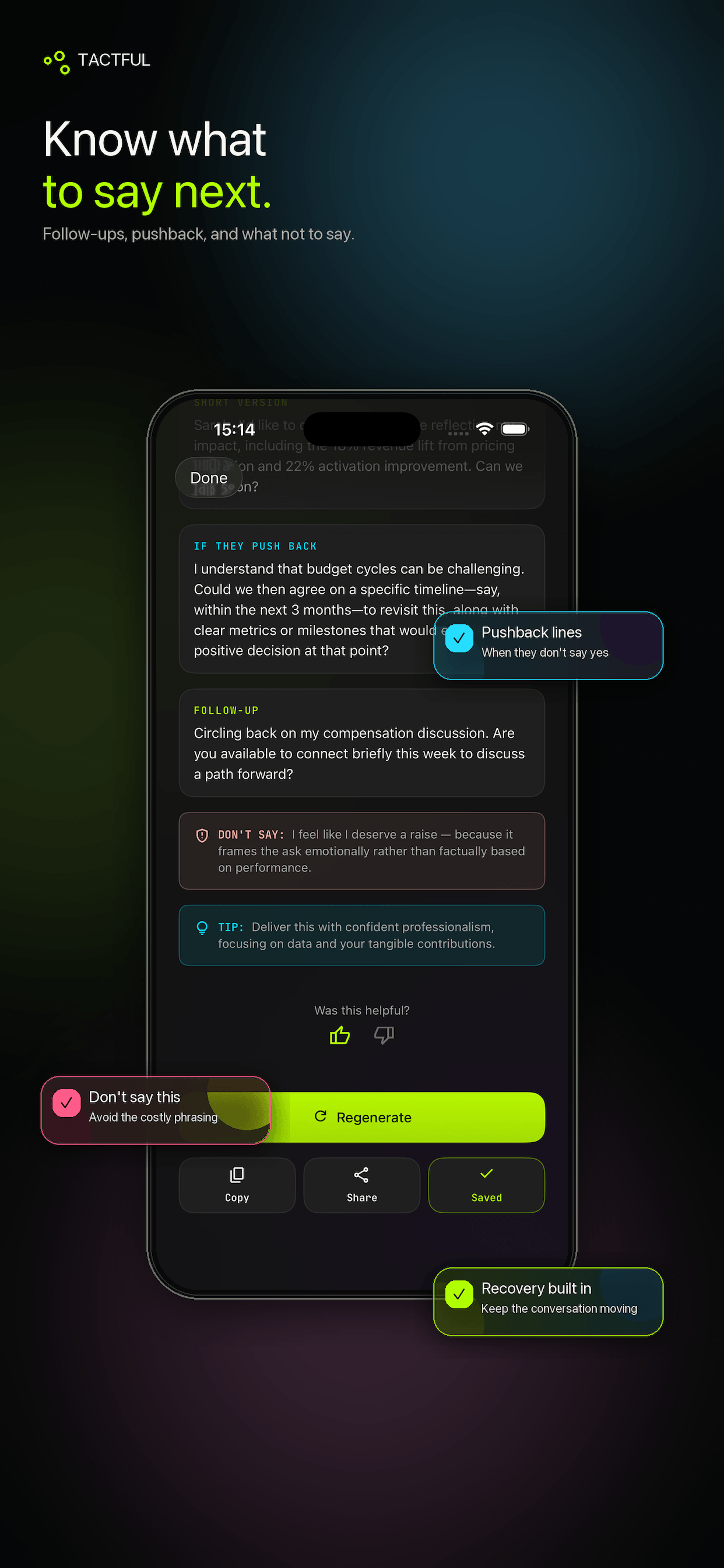 Tactful: Conversation Coach screenshot 5