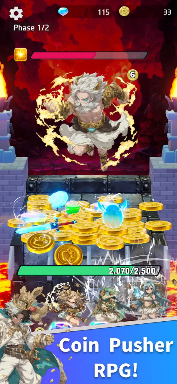 Coin Summoner: Coin Pusher RPG iOS Mod IPA