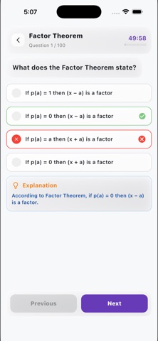 Grade 9 Math Practice Screenshot 5 of 6