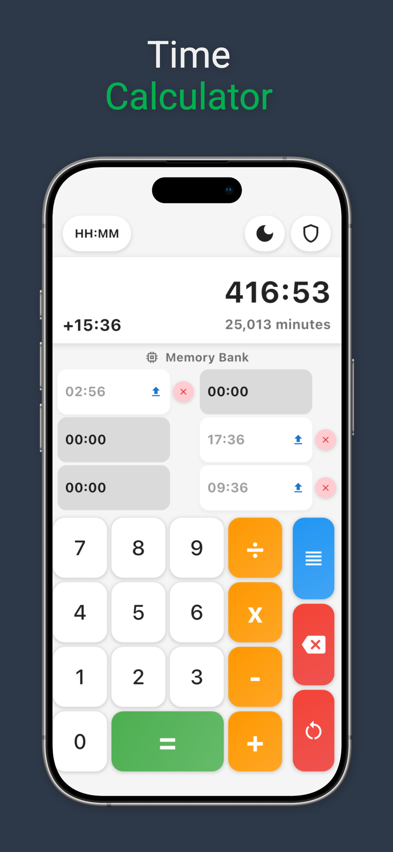Calculator hours and minutes