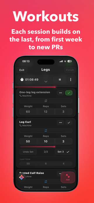 Repit: Workout & Calorie Log Screenshot 3 of 10