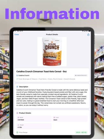 HandyUPC iPad screenshot