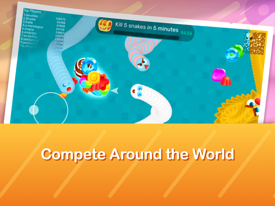 Worms Dash Snake Arena iPad screenshot