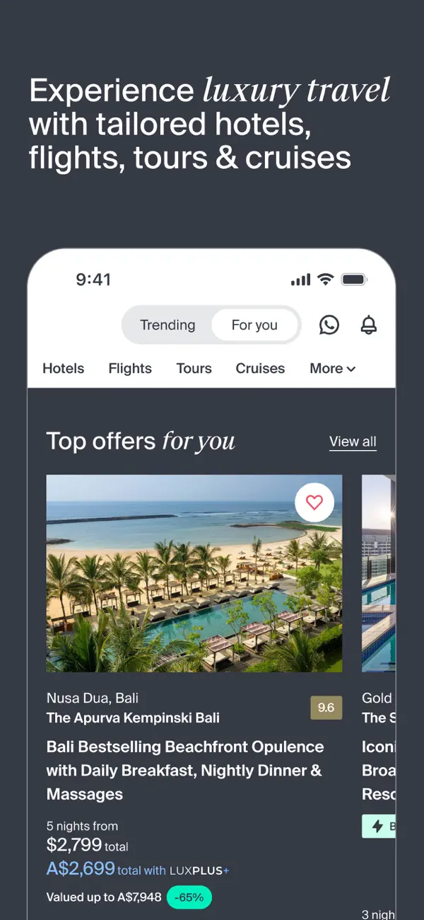 Screenshot #3 pour Luxury Escapes: Travel Deals