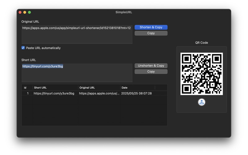 Screenshot #1 pour SimpleURL - URL Shortener
