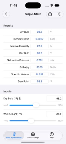 HVAC Psychrometric LT Screenshot 2 of 10