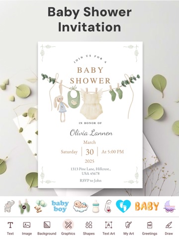 Invitation Card Maker, RSVP iPad screenshot 3