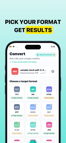 Convertia: PDF File Converter iPhone screenshot