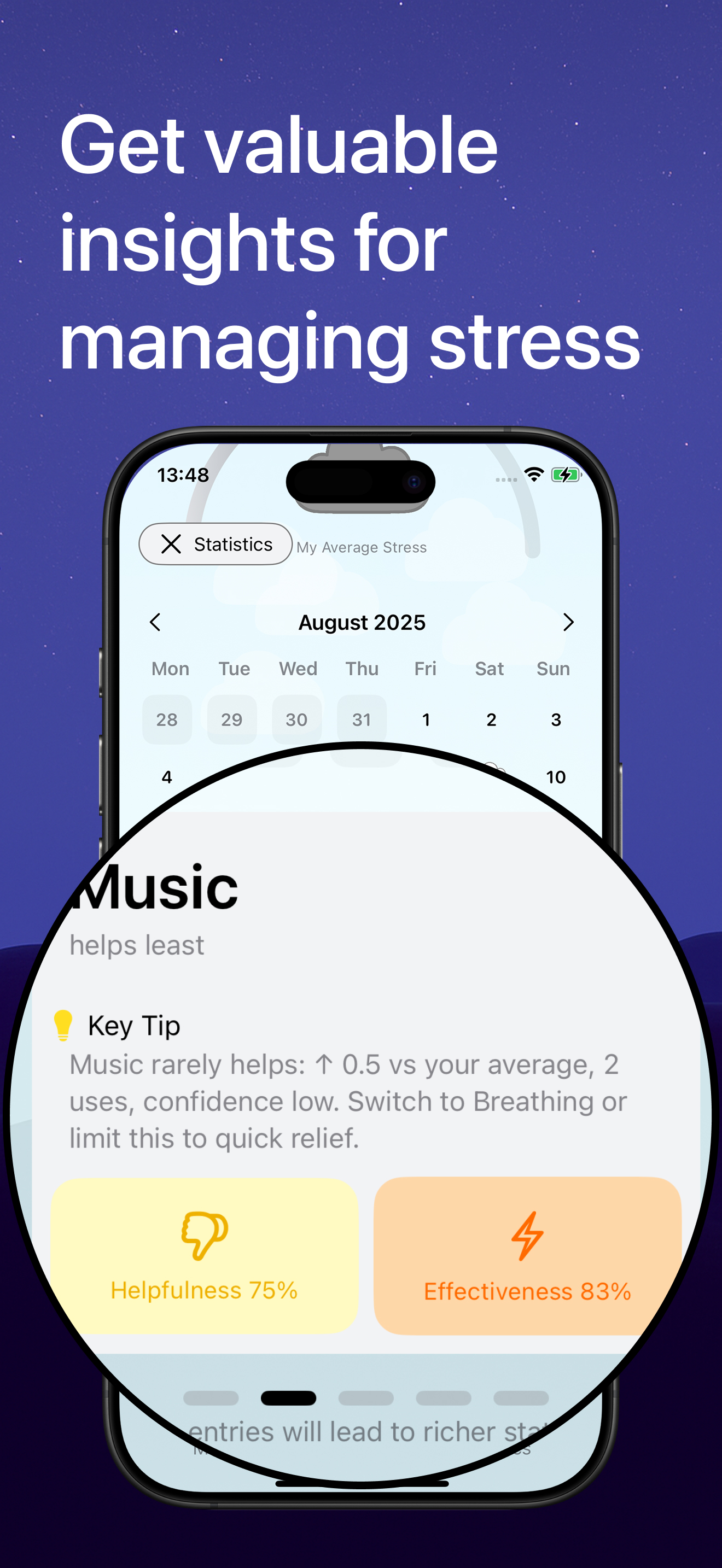 Stress tracker & diary: Calmi