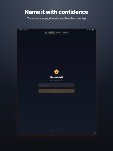 NameVett - Trademark Search iPad screenshot