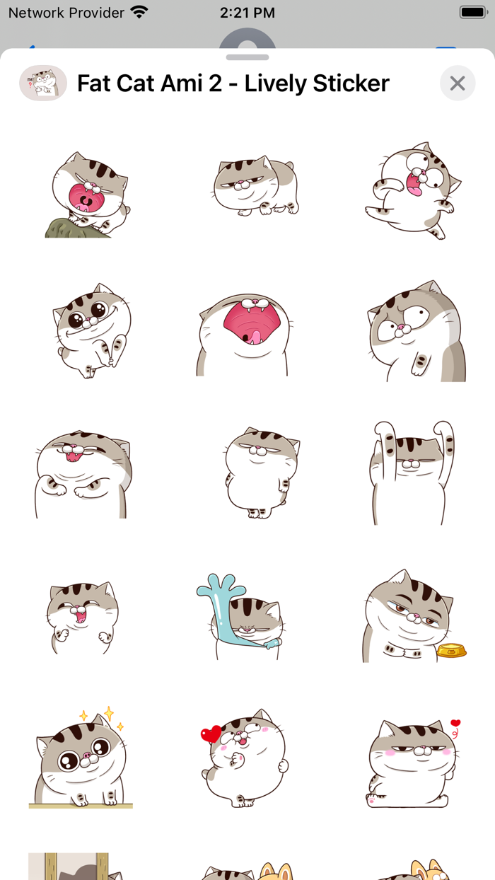 Fat Cat Ami 2 - Lively Sticker