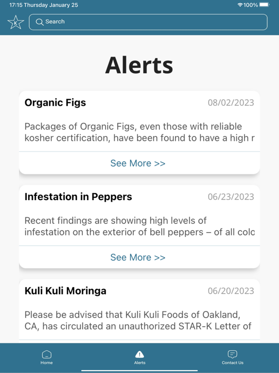 Star-K Kosher Info iPad screenshot 6 - Business app