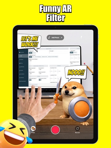 AR Filter: What The Dog Doin iPad screenshot