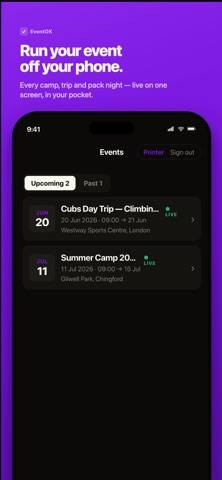ScoutOS Events screenshot