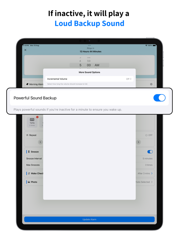 ProAlarm: Mission Alarm Clock iPad screenshot 9 - Utilities app