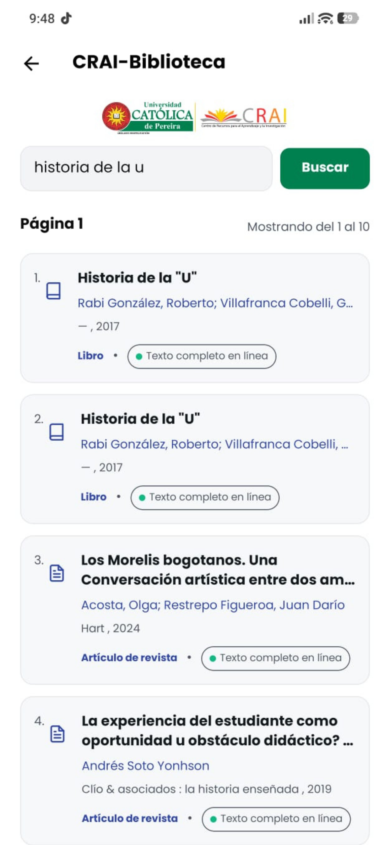 U. Católica de Pereira screenshot 6