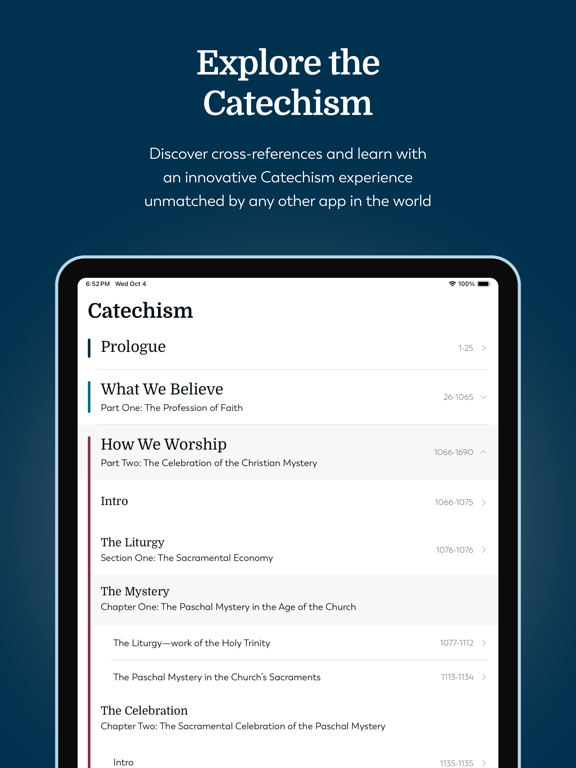 Ascension: Catholic Bible iPad screenshot 7 - Reference app