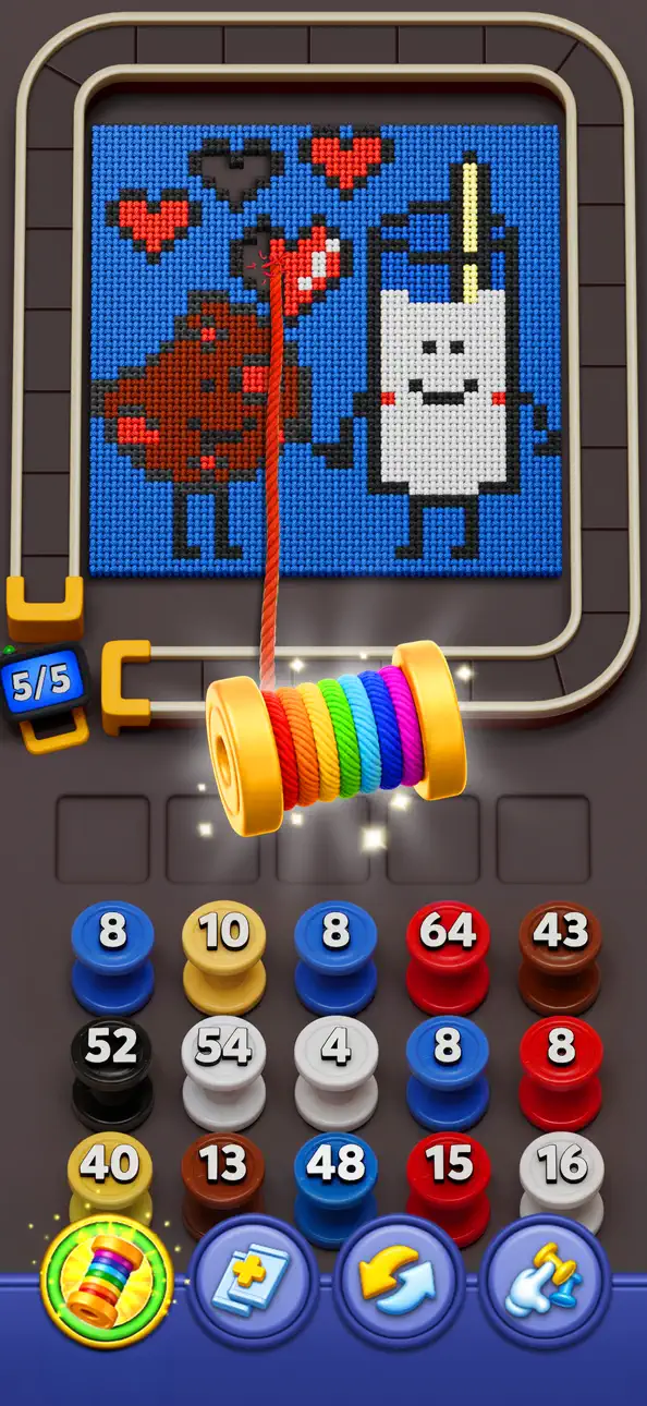 Yarn Loop: Knit Puzzle iOS Mod IPA screenshot 6 - iOS game interface