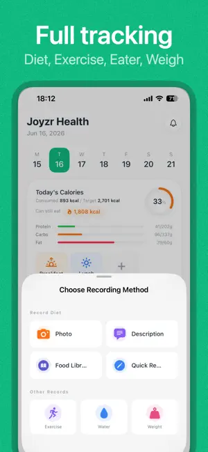 Joyzr Health: Calorie & Water screenshot 3