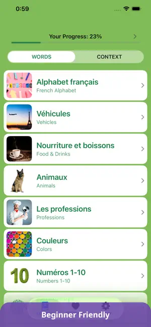 Wordful French screenshot 1