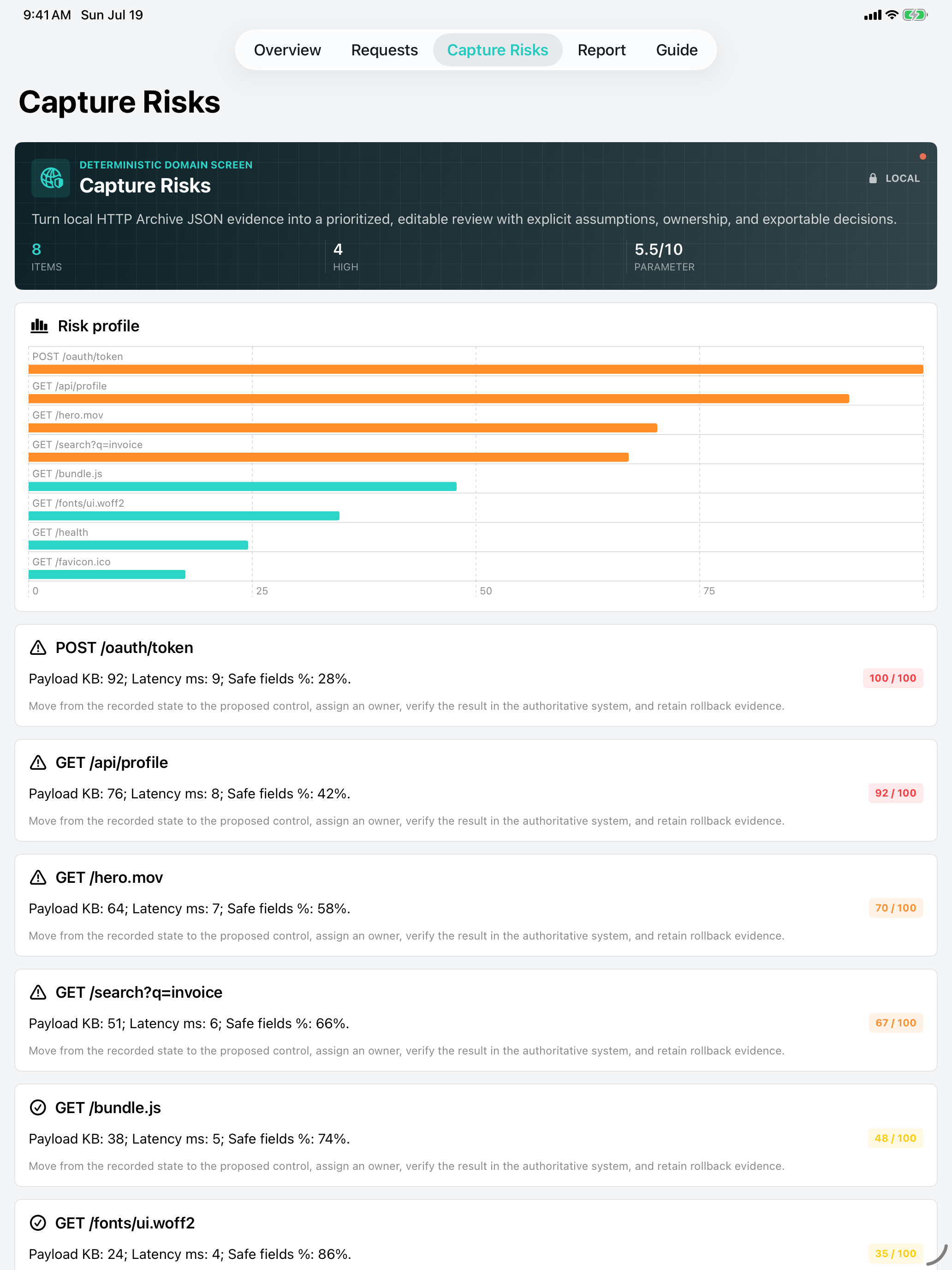 Payloadpane: HAR Inspector iPad screenshot 3 of 4