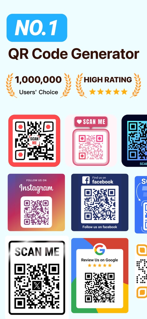 QR Code Generator, QR Template - L'application propose une interface intuitive pour la création de codes QR, comme en témoignent la variété de designs personnalisés et son statut de choix pour plus d'un million d'utilisateurs.